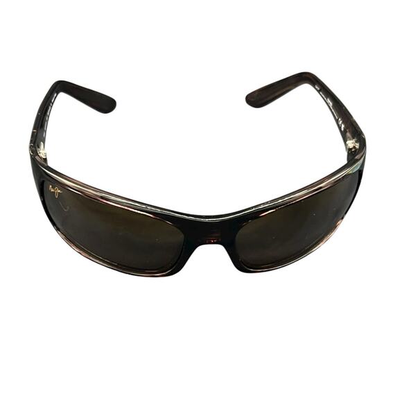 Maui Jim Pe'ahi Polarized Wrap Sunglasses Frame Tortoise MJ0202S - Picture 1 of 11
